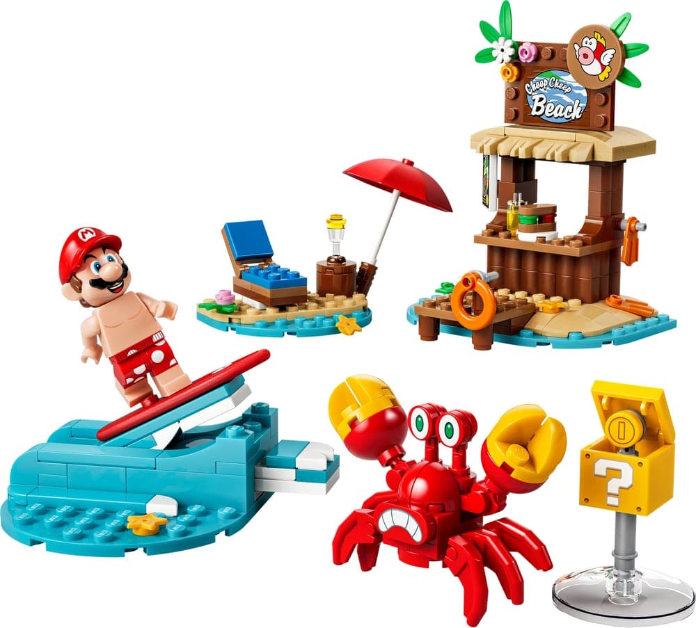 LEGO Super Mario set 72055 Mario's Beach Adventures, 196 pieces, LEGO product photograph