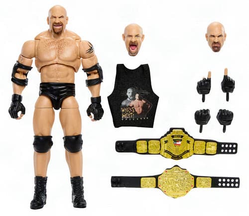 WWE Ultimate Edition Monday Night War Goldberg Action Figure & Accessories Collectible Set, WWE product photograph published by Mattel