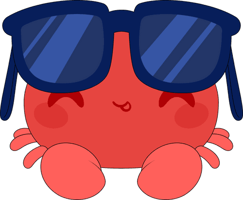 Summer Vibes Crab Plush (9in), Youtooz plush product photograph published by Youtooz