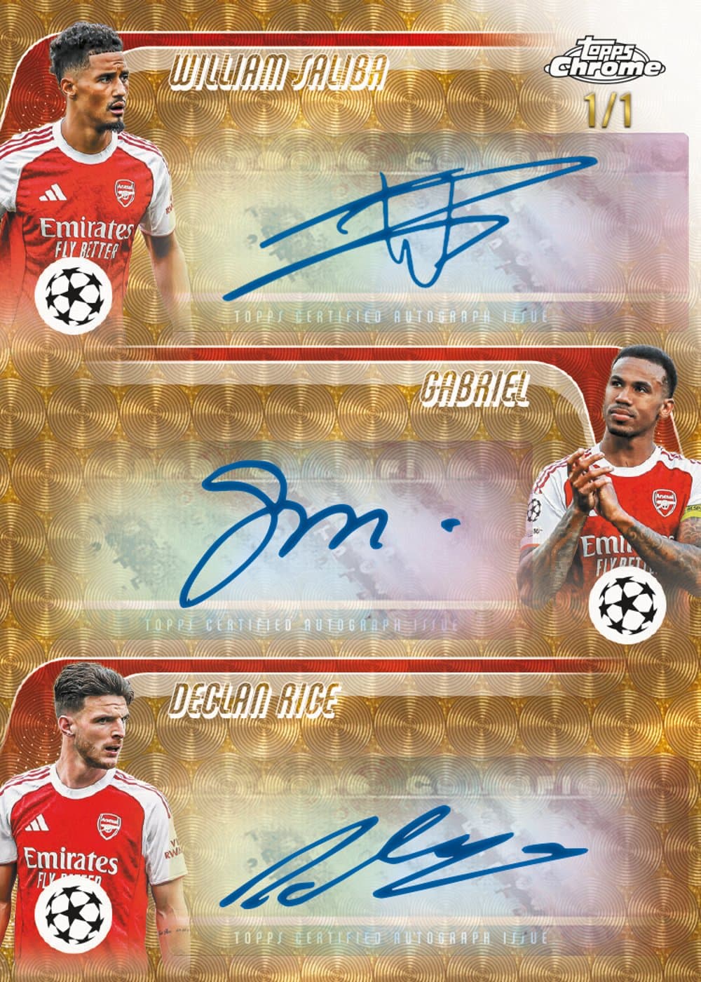 Superfractor soccer trading card, 26 TUCC 5615 FR parallel from 2025-26 Topps Chrome UEFA Club Competitions by Topps
