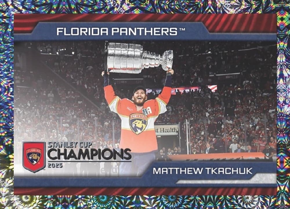 hockey trading card from 2025-26 Topps NHL Sticker Collection, published by Topps