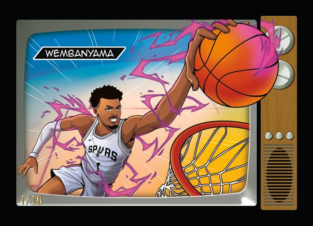 Victor Wembanyama basketball trading card, 25 BNBA 2667 Anime parallel from 2025-26 Bowman Basketball by Topps