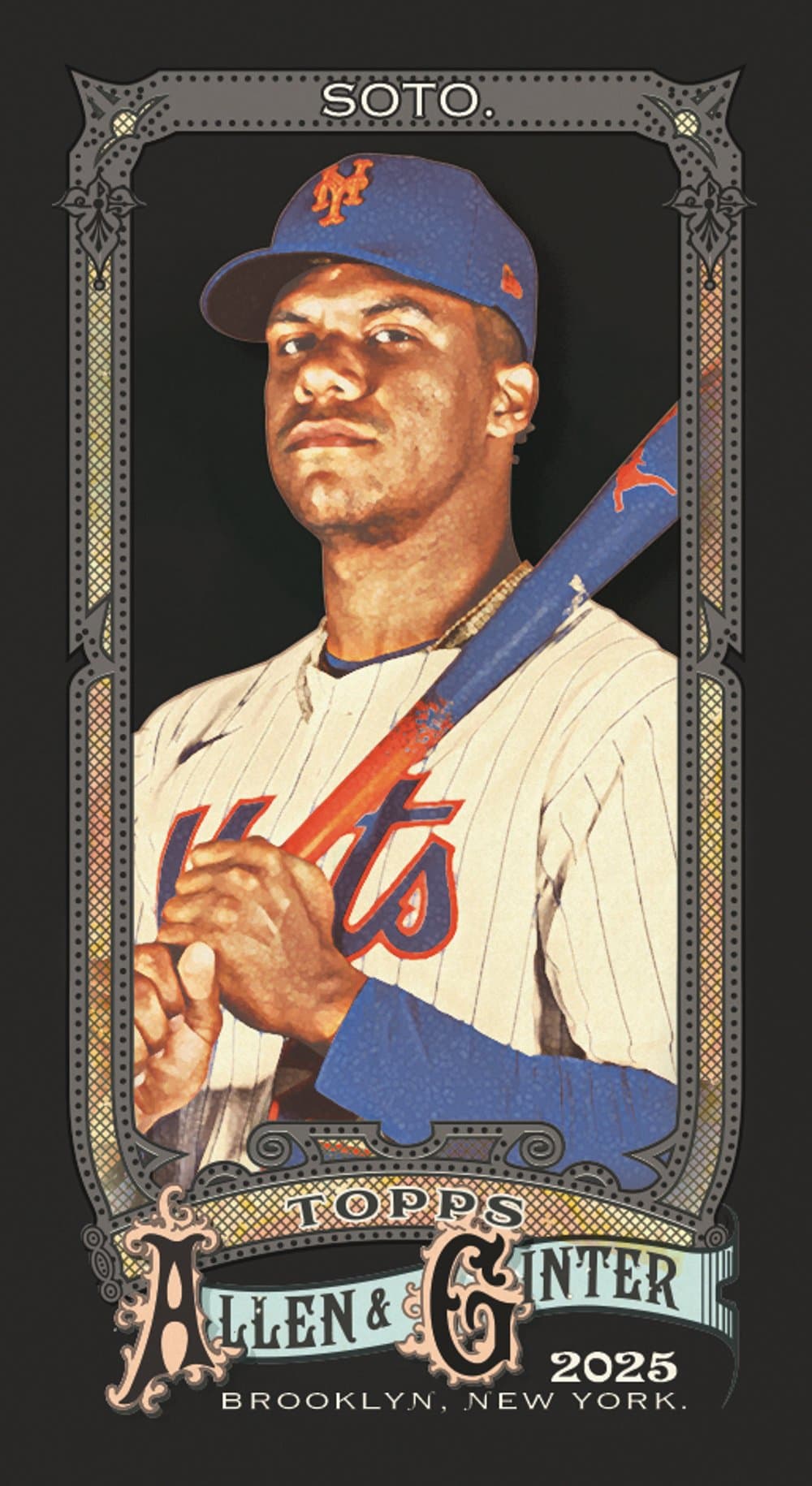 F baseball trading card, 25 AGBB MINI BASE GINTERX SOTO parallel from 2025 Topps Allen & Ginter X Baseball by Topps