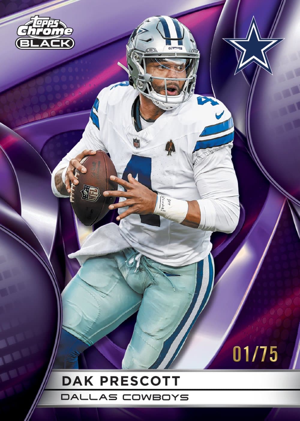 Purple Refractor football trading card, 25 CBFL 1030 FR parallel from 2025 Topps Chrome Black Football by Topps