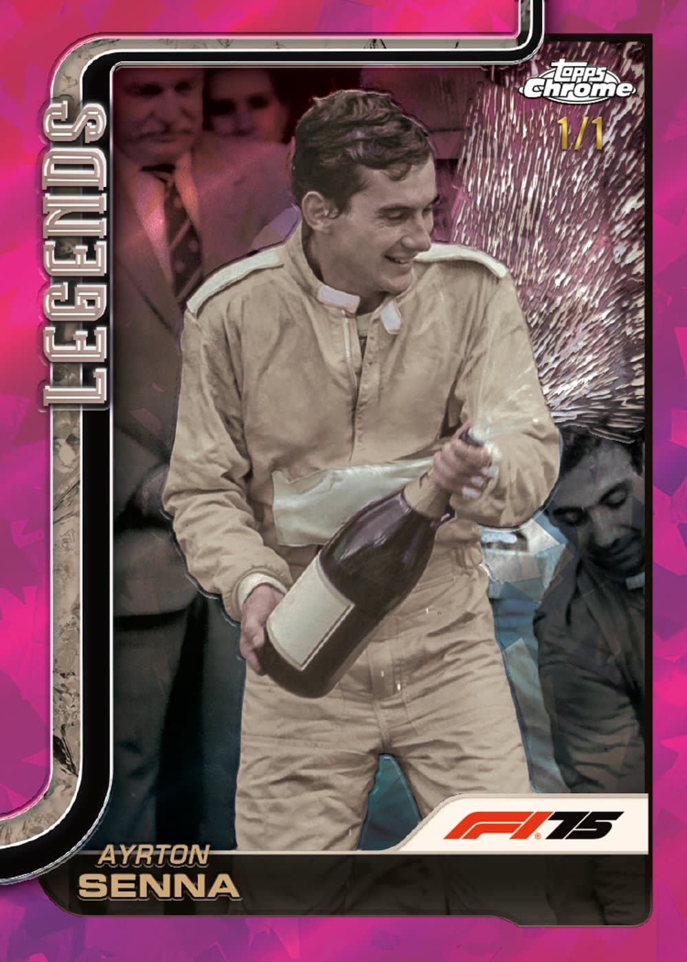 Sapphire motorsport trading card, 25 TCF1 1162 FR Padpradasha parallel from 2025 Topps Chrome Formula 1 Sapphire Edition by Topps