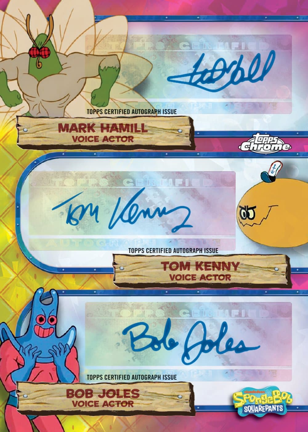 entertainment trading card from 2025 Topps Chrome SpongeBob Sapphire, published by Topps