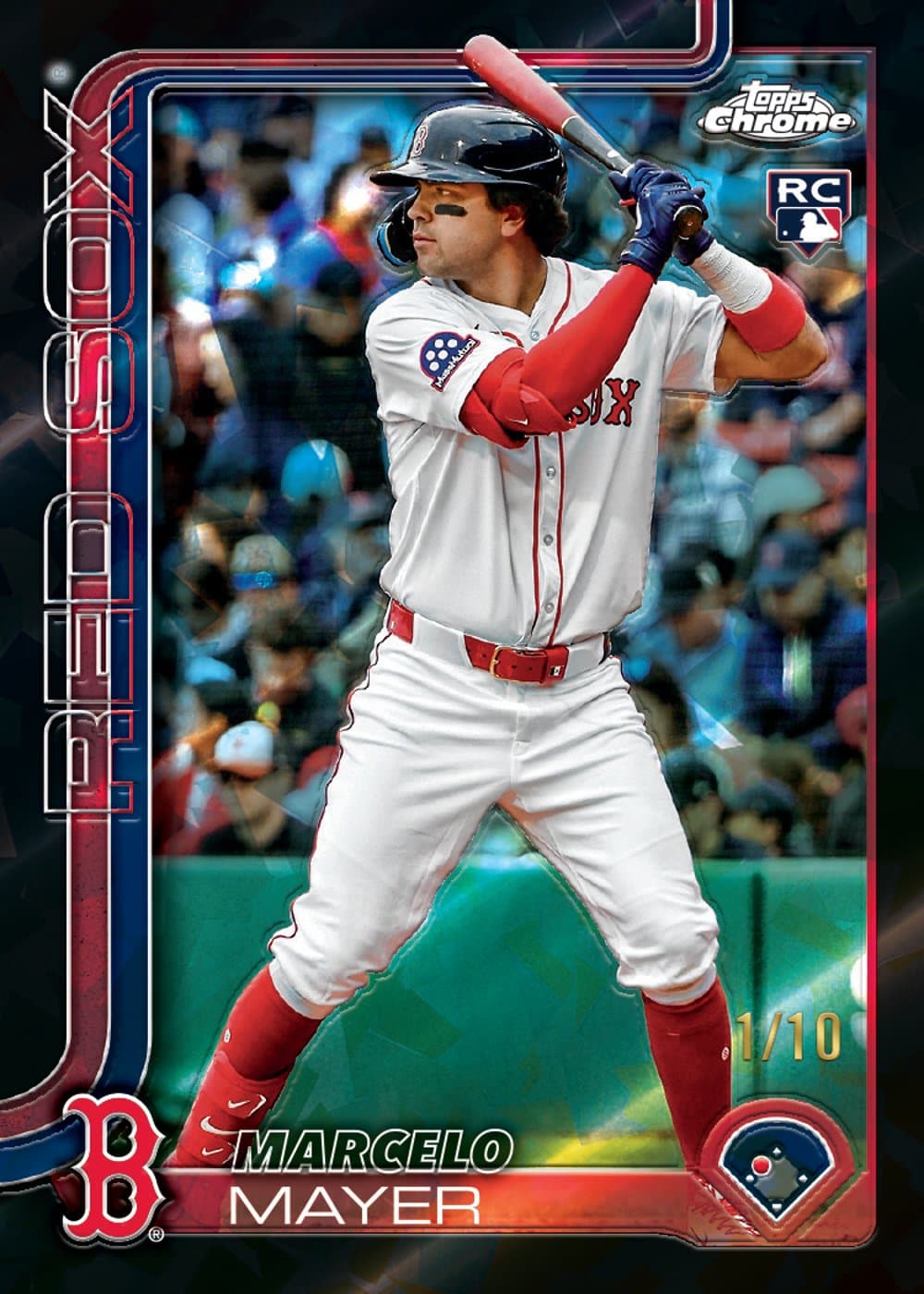 Sapphire baseball trading card, 25 TCUB 1178 FR Black parallel from 2025 Topps Chrome Update Series Sapphire Edition by Topps