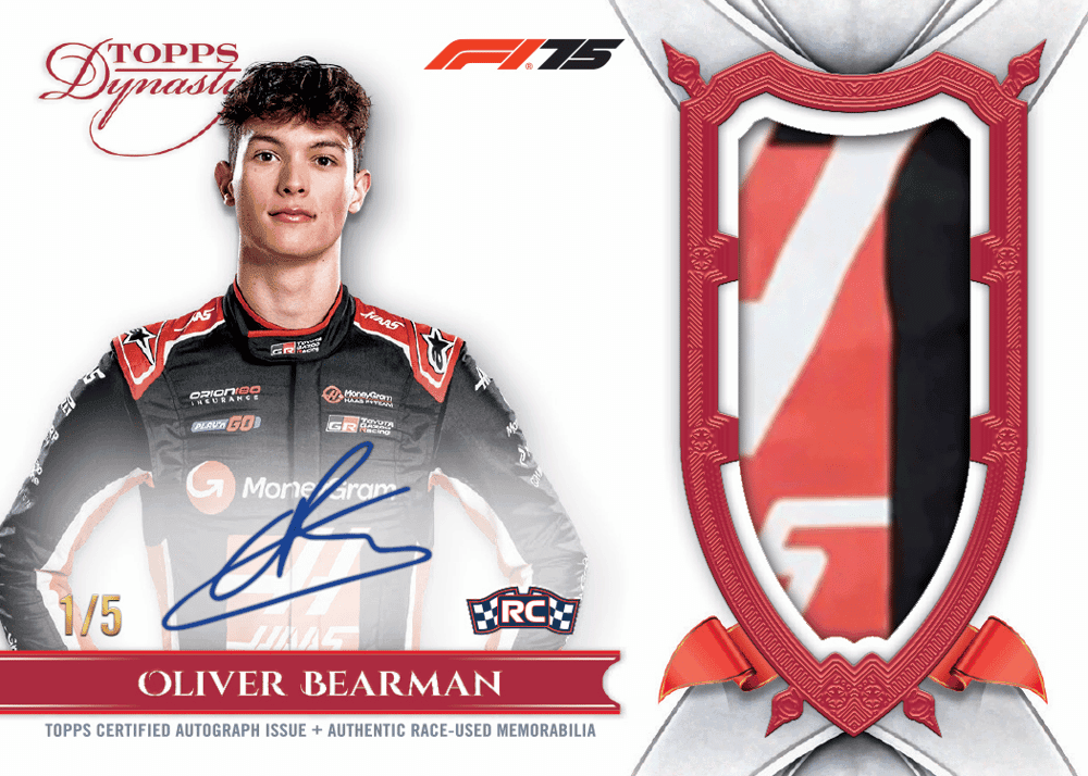 25 TDF1 1066 FR RED PARALLEL (002) motorsport trading card from 2025 Topps Dynasty Formula 1 by Topps