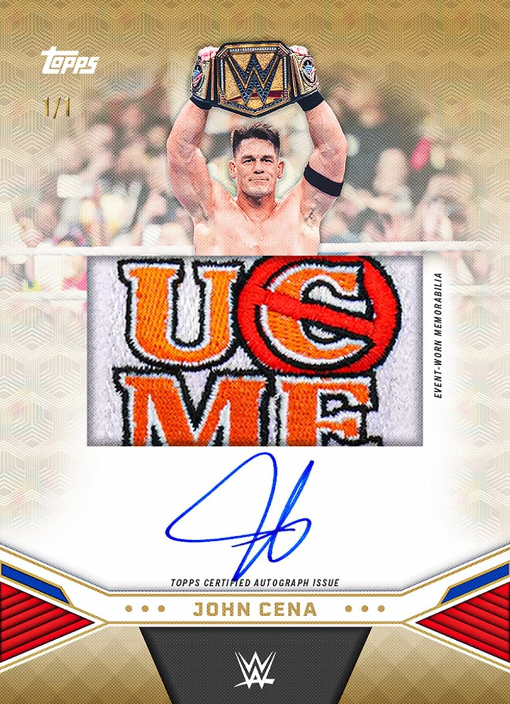 wwe trading card from 2025 Topps John Cena Commemorative Collection, published by Topps