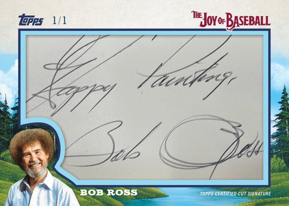 baseball trading card from 2025 Topps x Bob Ross Baseball, published by Topps