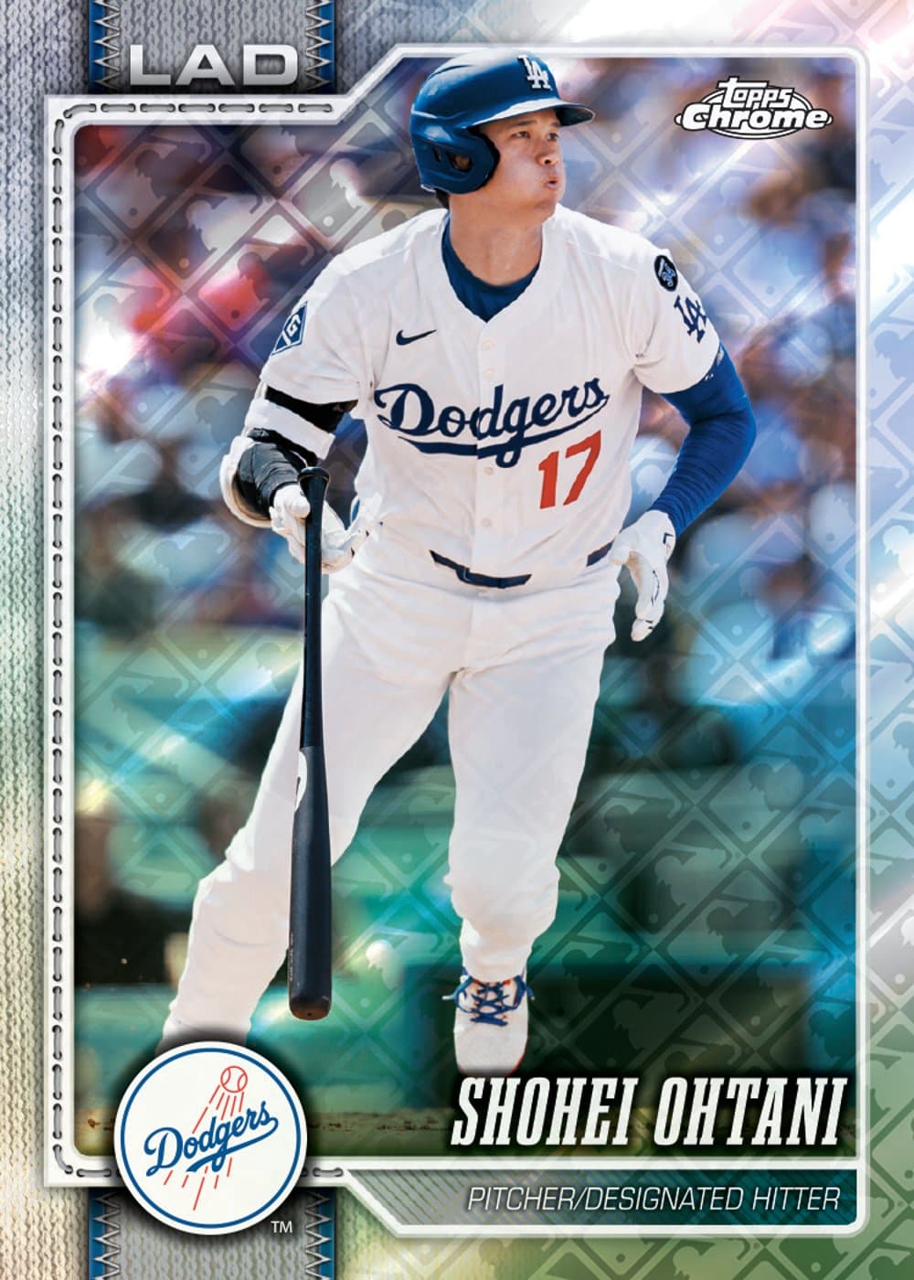 Logofractor baseball trading card, 26 TCBB 1045 FR MLB parallel from 2026 Topps Chrome Baseball Logofractor Edition by Topps