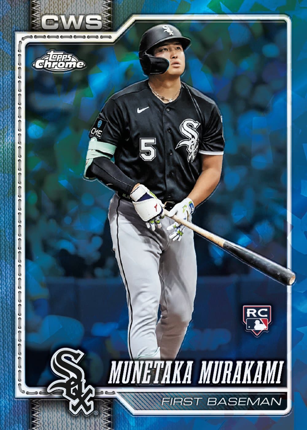 Sapphire baseball trading card, 26 TCBB 1245 FR parallel from 2026 Topps Chrome Baseball Sapphire Edition by Topps