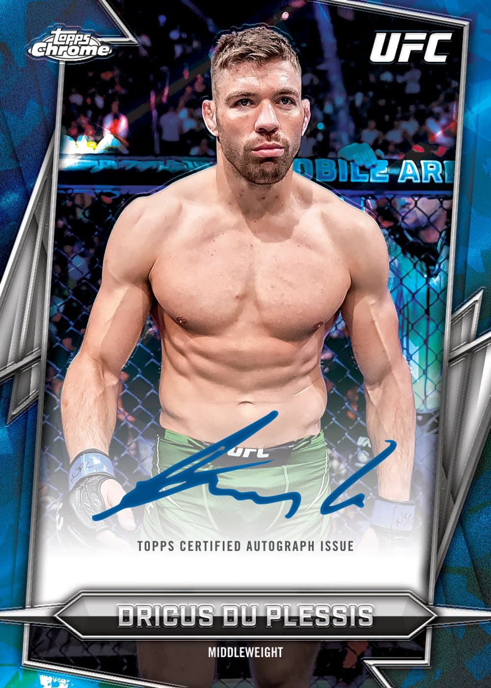 Sapphire ufc trading card, 26 UFCC 3006 FR parallel from 2026 Topps Chrome Sapphire UFC by Topps