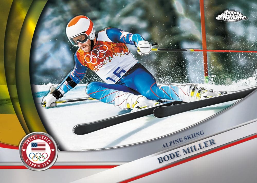 Gold Refractor olympics trading card, 26 USOC 1310 FR parallel from 2026 Topps Chrome U.S. Winter Olympic and Paralympic Team Hopefuls by Topps