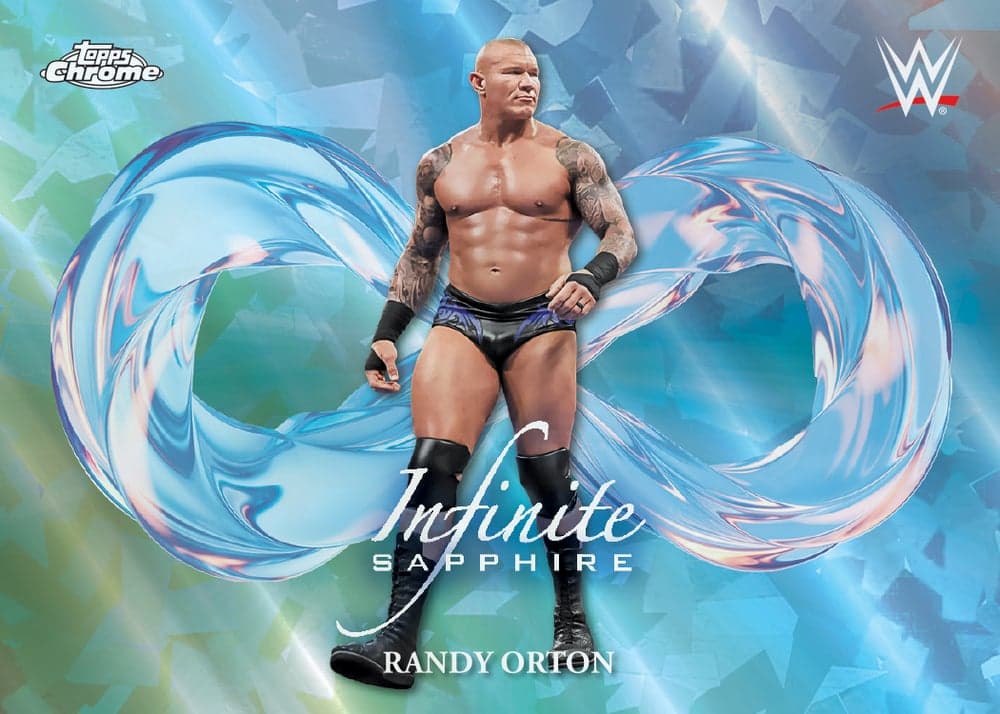 Infinite Sapphire 26 CWWE 2304 Horz 2304 wwe trading card from 2026 Topps Chrome WWE Sapphire by Topps
