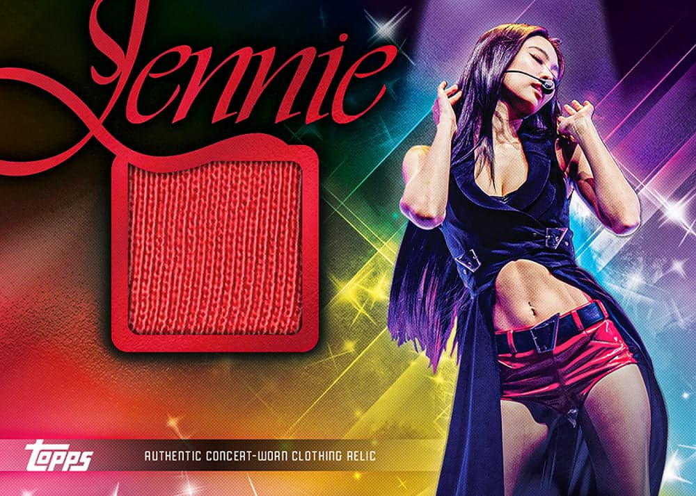 entertainment trading card from 2026 Topps Chrome x Jennie, published by Topps