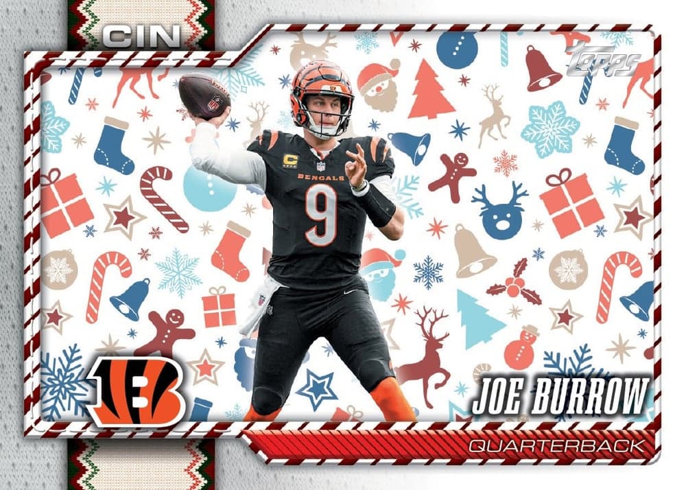 football trading card from 2026 Topps Holiday Football, published by Topps