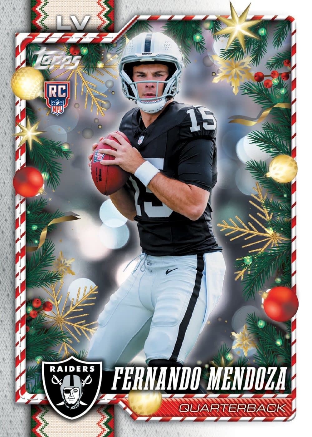 football trading card from 2026 Topps Holiday Football, published by Topps