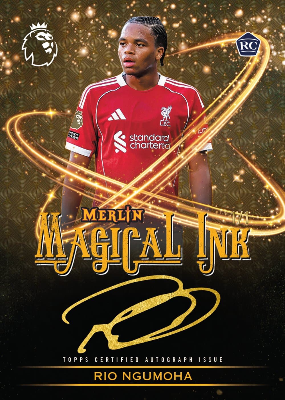NGUMOHA soccer trading card, 5013 T26 MPL MAGICAL parallel from 2026 Topps Merlin Premier League by Topps