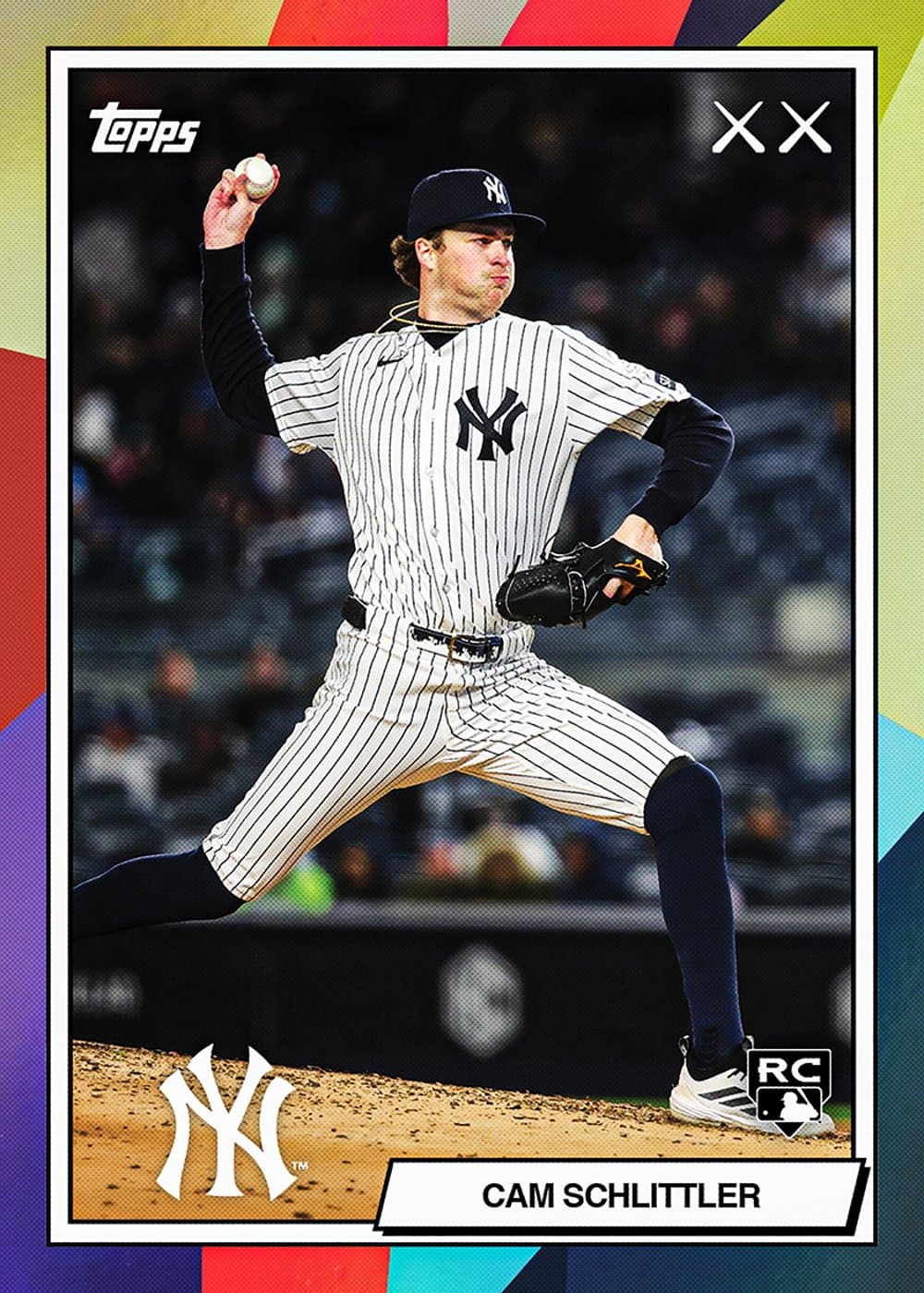 baseball trading card from 2026 Topps MLB x KAWS, published by Topps