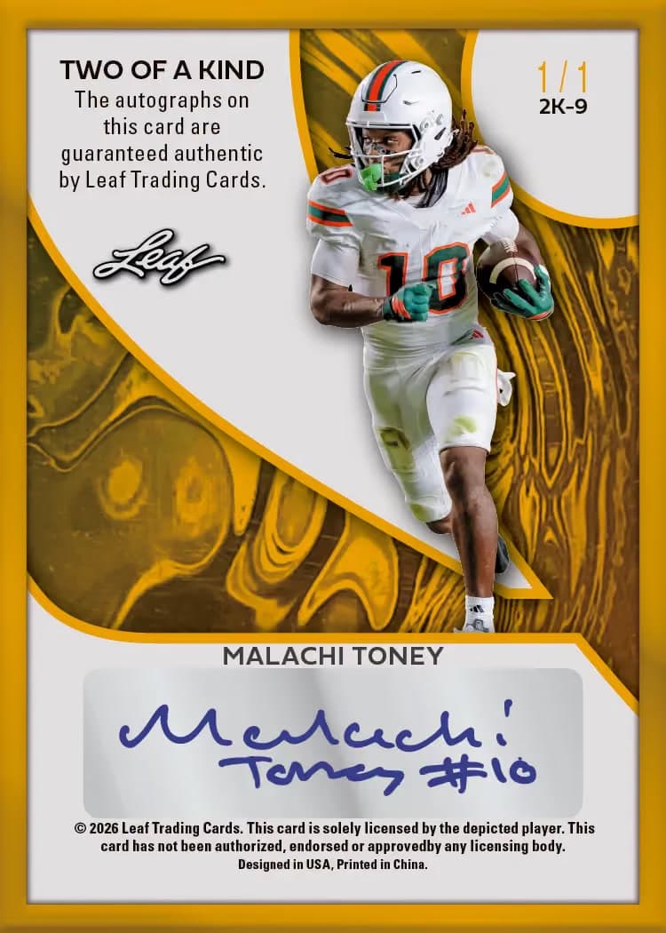 SC trading card, 2 of a Kind Back parallel from 2026 Leaf Decadence Multi-Sport by Leaf