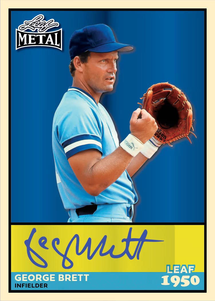 trading card from 2026 Leaf Metal Baseball, published by Leaf