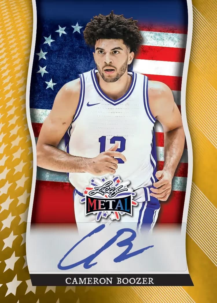 trading card from 2026 Leaf Metal Independence Day, published by Leaf