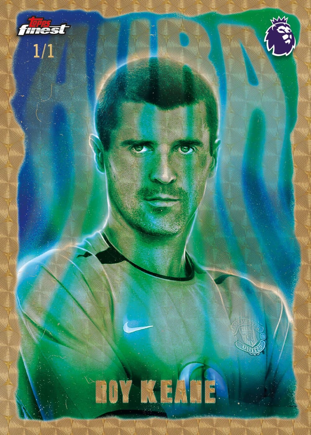 CRF soccer trading card, 3428 26 FPML AURA parallel from Topps Finest Premier League by Topps
