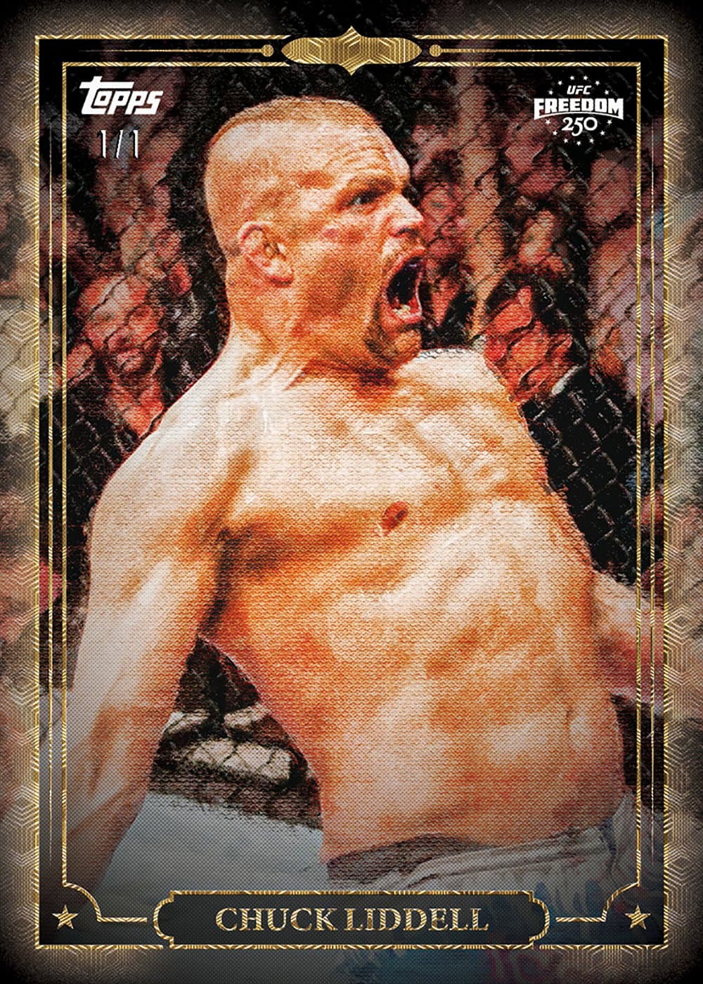 ufc trading card from Topps UFC Freedom 250, published by Topps