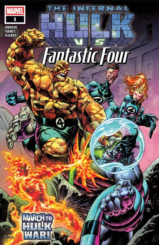 Cover of INFERNAL HULK VS. FANTASTIC FOUR (2026) #1