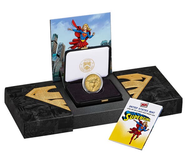 Comic Art 24-Karat Gold Proof Coin – Supergirl™, United States Mint product photograph