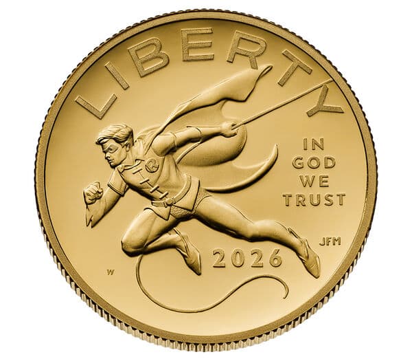 Comic Art 24-Karat Gold Proof Coin – Robin™, United States Mint product photograph