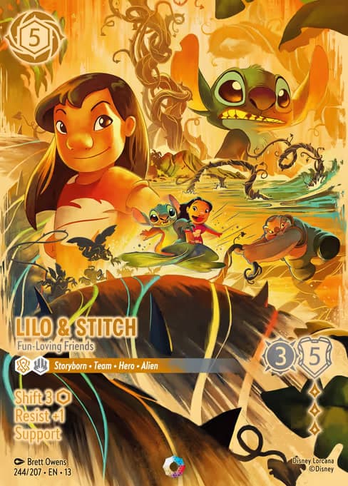 Lilo & Stitch - Fun-Loving Friends, a iconic card from Disney Lorcana: Attack of the Vine!