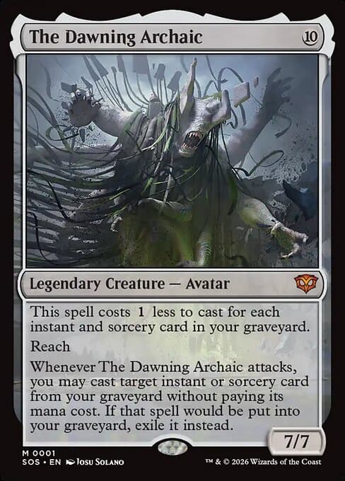 The Dawning Archaic, a Mythic card from Magic: The Gathering: Secrets of Strixhaven