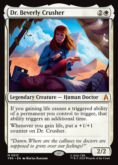 Dr. Beverly Crusher, a Mythic card from Magic: The Gathering: Star Trek