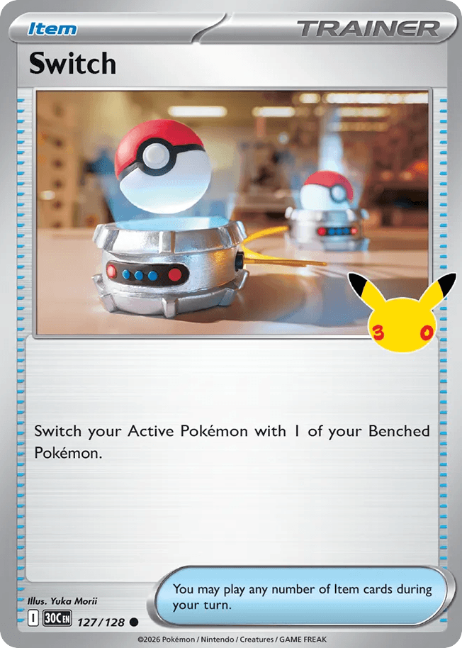 Switch, card 127, from Pokemon TCG: 30th Celebration