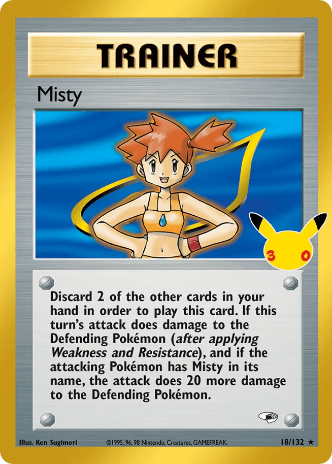 Misty, card 18, from Pokemon TCG: 30th Celebration: Classic Collection