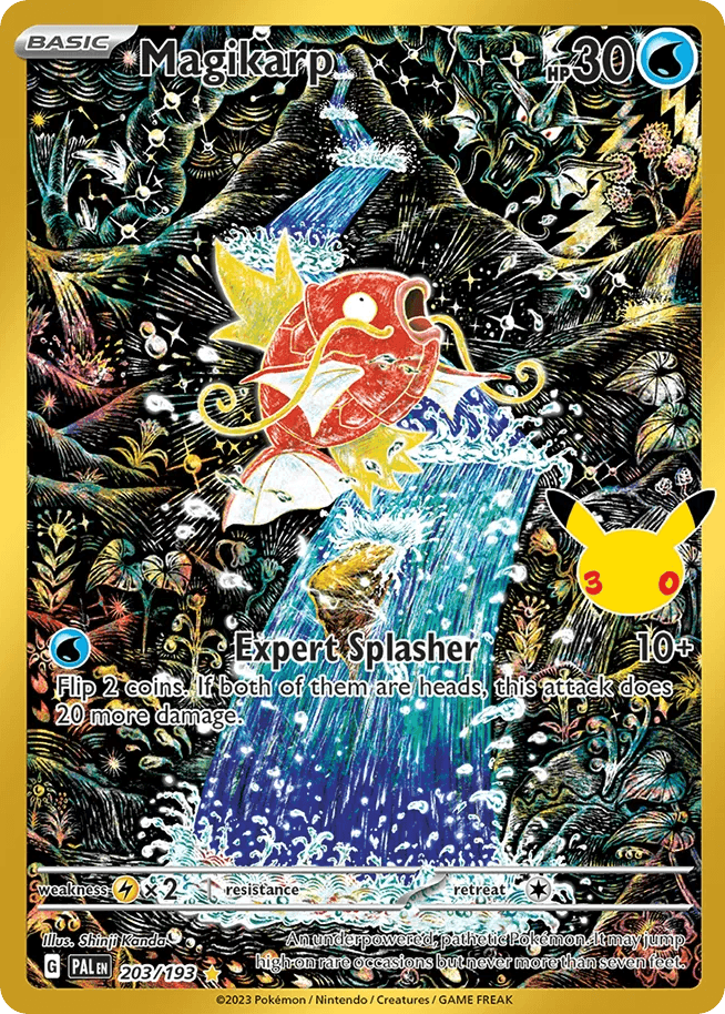 Magikarp, card 203, from Pokemon TCG: 30th Celebration: Classic Collection