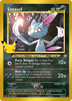 Sneasel, card 25
