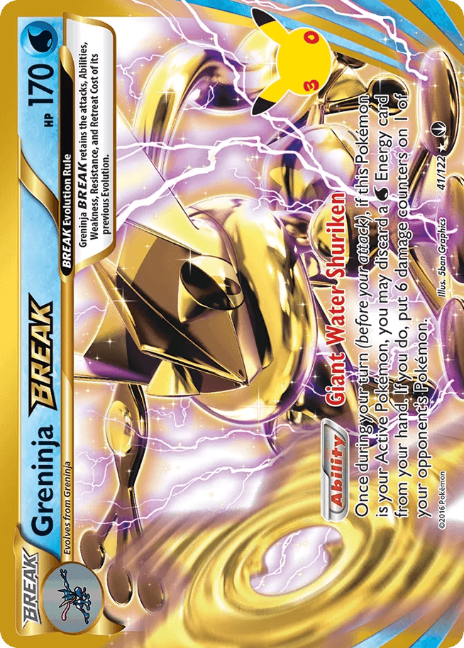 Greninja BREAK, card 41, from Pokemon TCG: 30th Celebration: Classic Collection